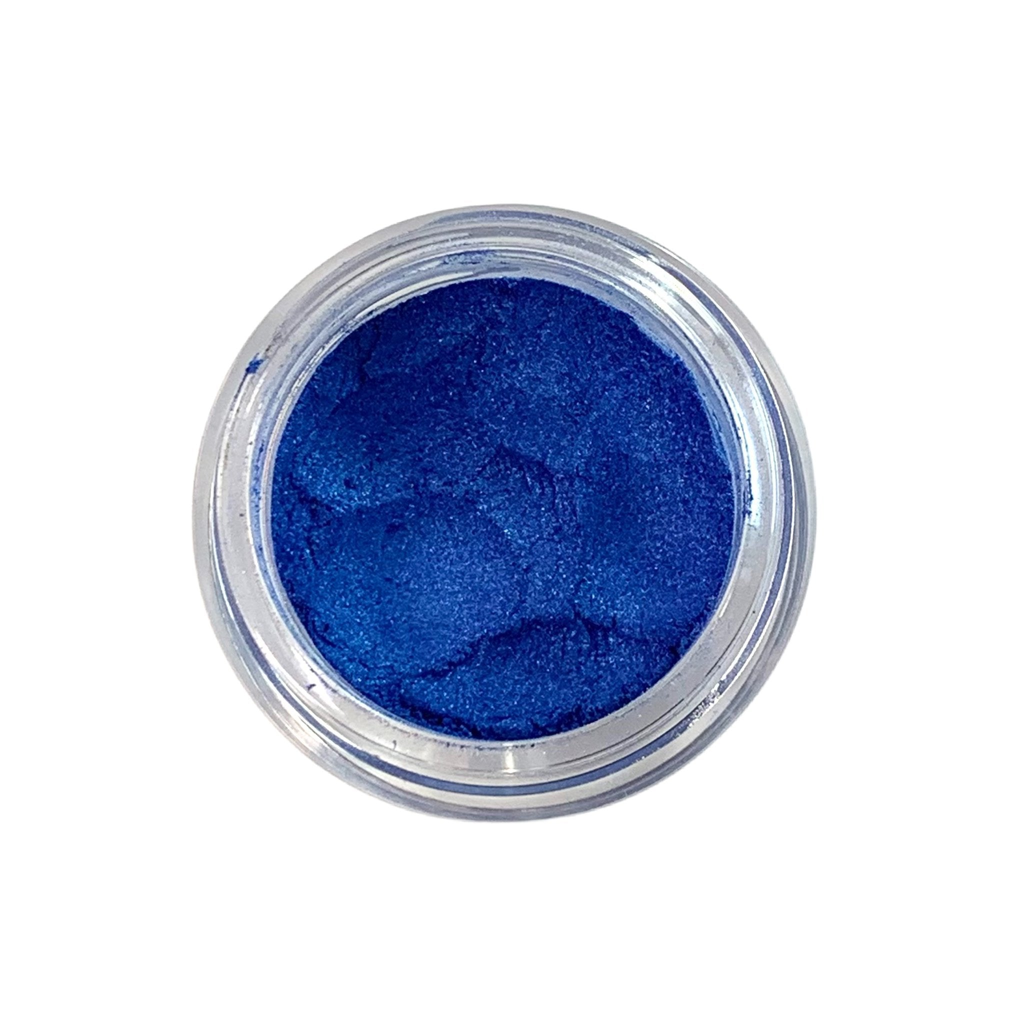 lapis - rich deep blue with silver and violet undertones. loose mineral eyeshadow, 10 gram sifter jar. vegan and cruelty free